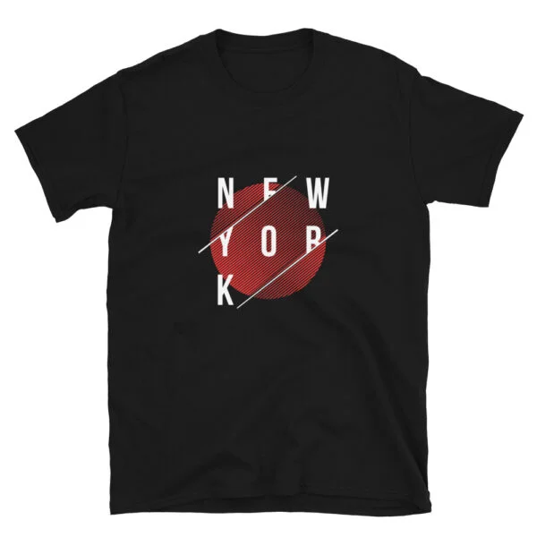 New York - Red Circle Design T-shirt